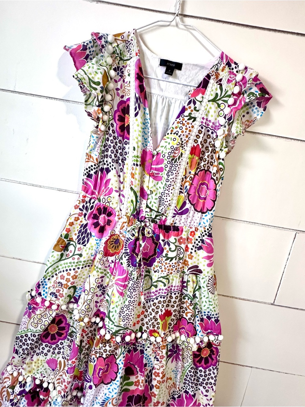 J Crew Ratti Pom Pom floral dress 🌸🌼🌺 - Picture 4 of 9